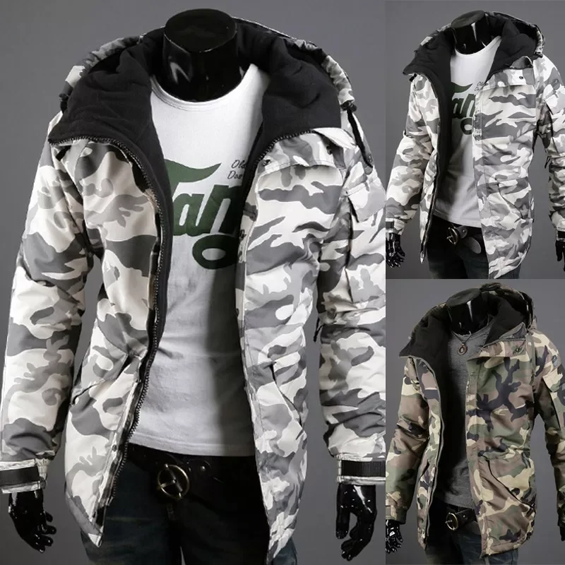 Hunt Clothes Camouflage  Military Jacket Men's Winter Parkas Outdoor Shell Tactical Jacket Men Windbreaker Fleece Coat