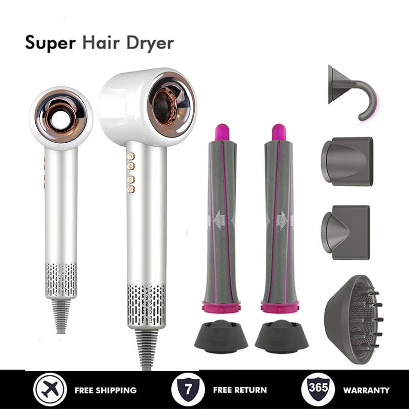 Enlarge 2022 New Generation Super Hair Dryer With Flyaway Attachment Negative Ionic Premium Hair Dryers Multifunction Salon Style Tool