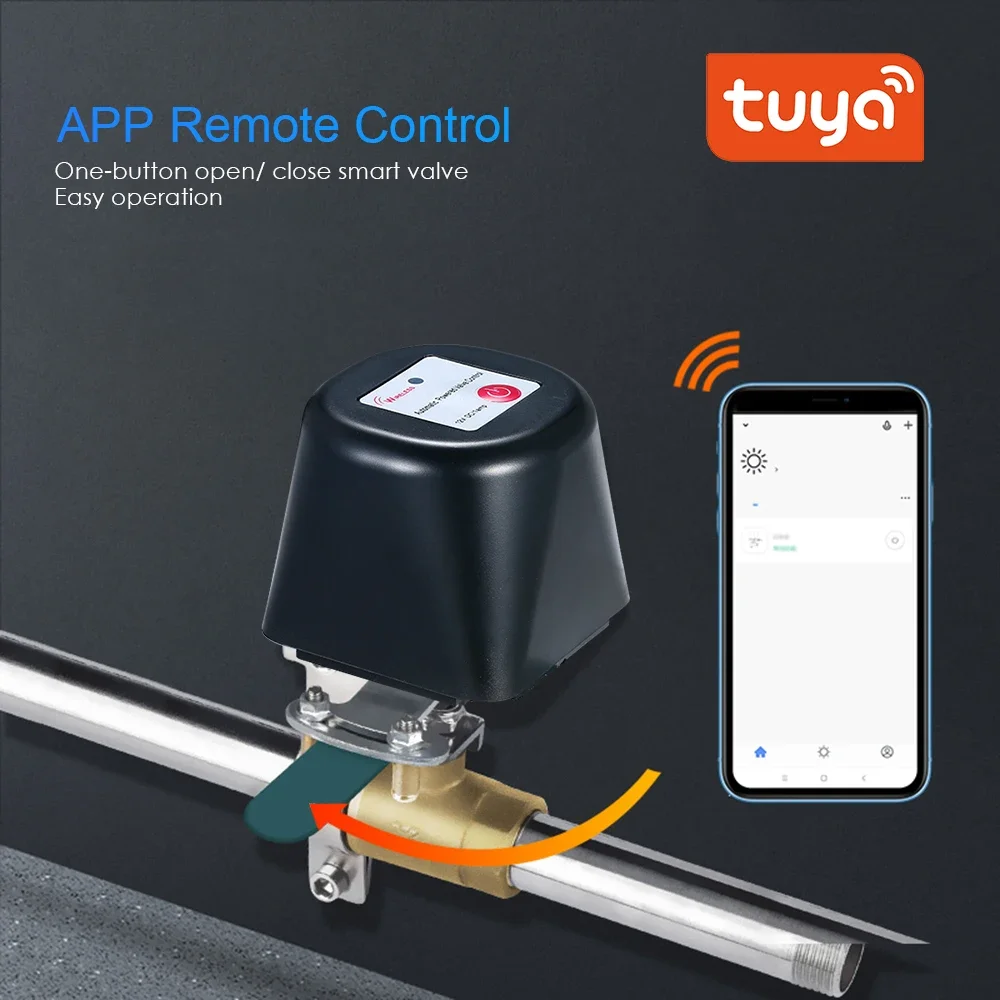 Умный контроллер клапана для воды и газа Tuya Wi-Fi/Zigbee таймерный выключатель с