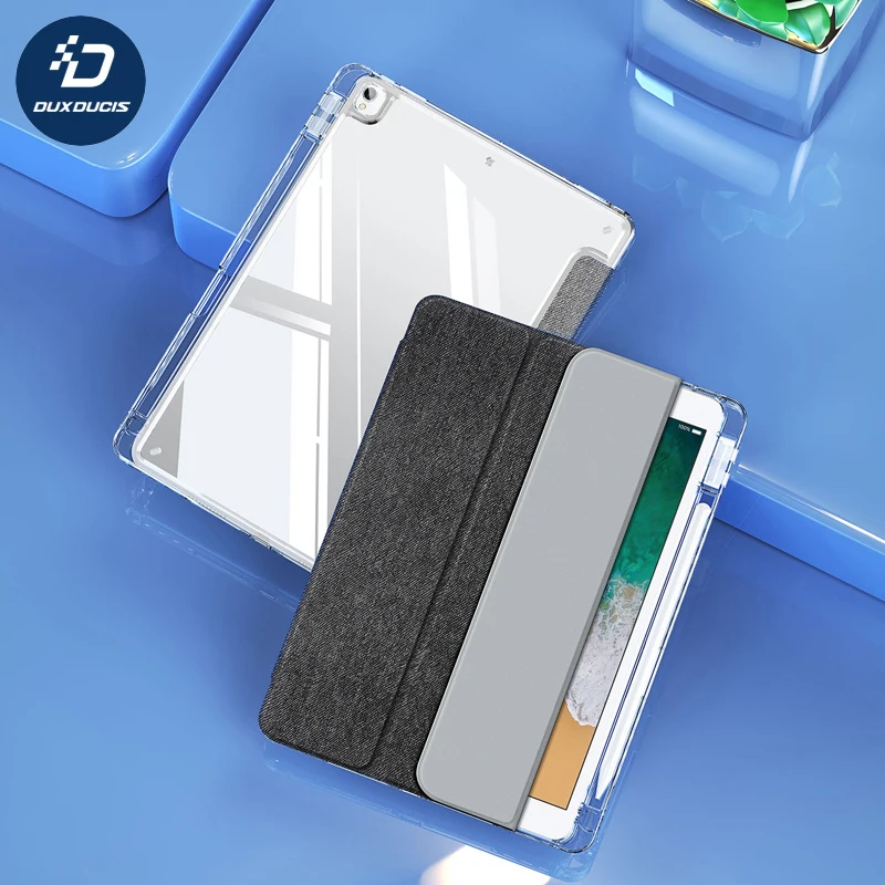 Для iPad 7 8 9 поколения 10 2 2020 2021 чехол Dux Ducis из кожи + мягкий ТПУ прозрачный ПК умный