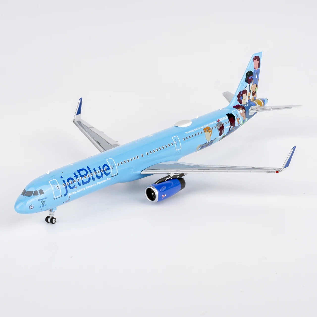 Фото Коллекционный самолет из сплава, подарок, модель NG 1:400 JetBlue Airways Airbus A321-200, литая под давлением модель самолета N970JB №4