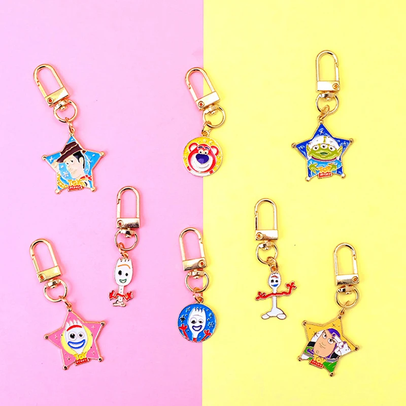 

Disney Toy Story Anime Figure Buzz Lightyear Jessie Woody Alien Lotso Bag Pendant PVC Fans Collection Keychain Birthday Gifts