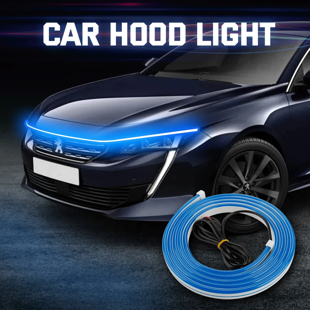 

Светодиодная лента для дневных ходовых огней на капот автомобиля, 12 В