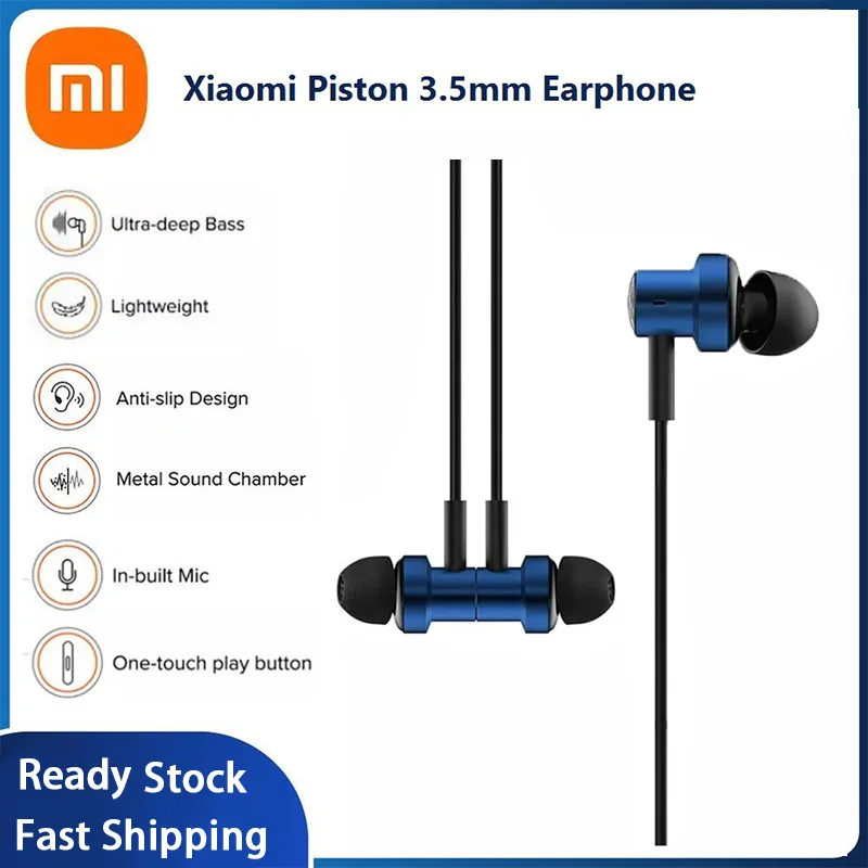 

Original Xiaomi Dual Dynamic Headphones 3.5mm Wired Earphones With Microphones Wire Control Headsets Stereo Music In-ear Earbuds
