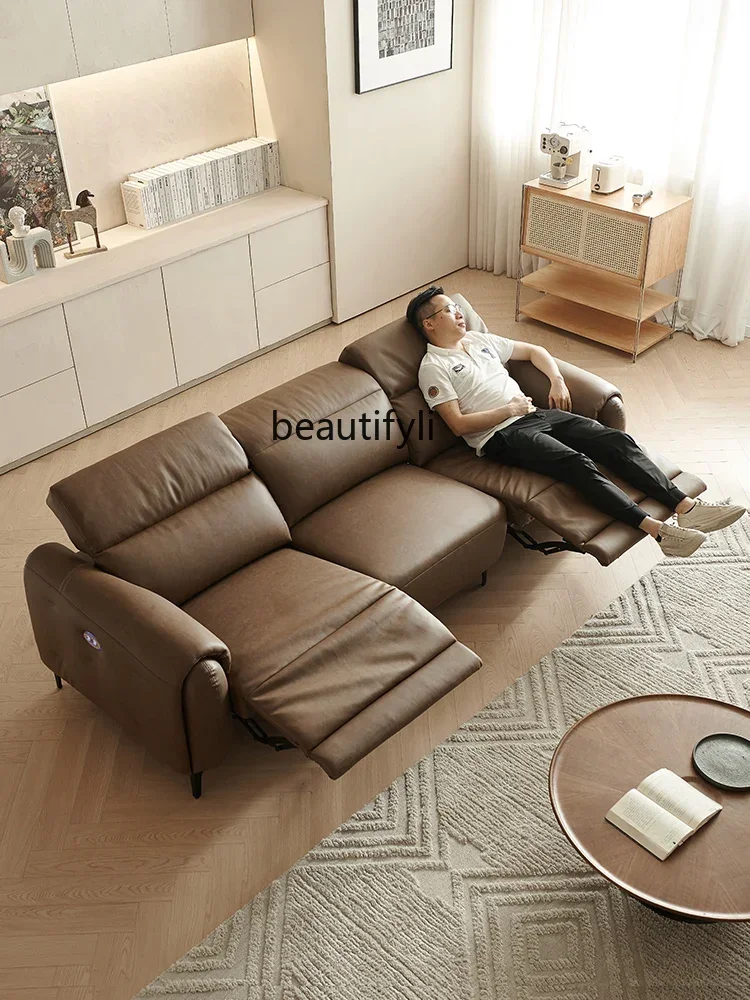 Новый кожаный диван ss для гостиной 2023 новый итальянский минималистичный из