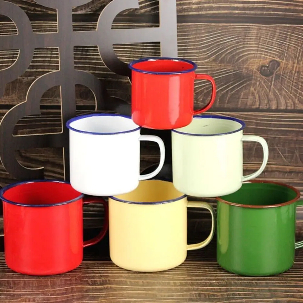 

Кружки из нержавеющей стали, разноцветные чашки 150 мл, эмалированная чашка, металлическая кружка для кофе кемпинг