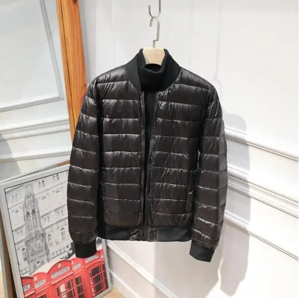 

Мужской короткий пуховик с воротником-стойкой, тонкое легкое пальто, теплая одежда для осени и зимы, 2022