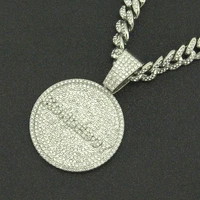hip hop iced out cuban chains bling diamond letter kondeboy pendant mens necklace miami gold chain charm jewelry for men choker