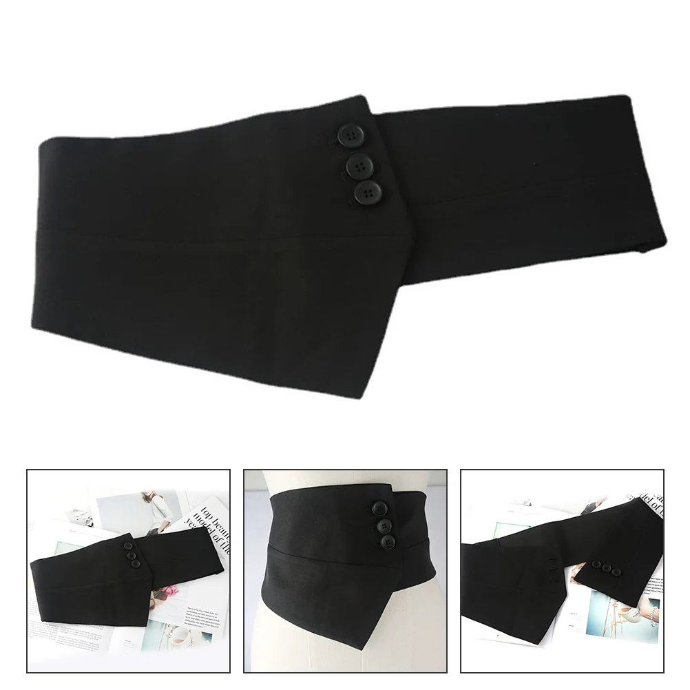 

Belt Waist Cinch Waistband Wide Women Buttons Dressbelts Skrit Corset Accessory Seal Elastic Knotted Cummerbund Ladies Style