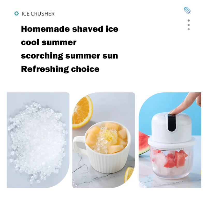 ice crusher mini usb charging cooking appliance ice breaker shave home bar kitchen grinder snow cone smoothie maker auto crusher free global shipping