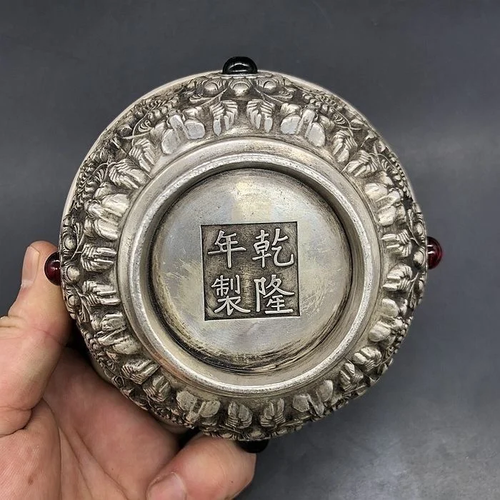 Китайская коллекция Классическая Рубиновая вставка цветок Fen dragon Phoenix Chengxiang