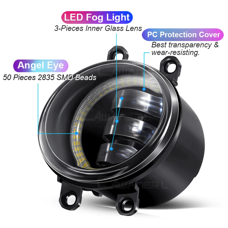 2 х 30 Вт светодиодные противотуманные фары в сборе Angel Eye DRL H11 Автомобильные