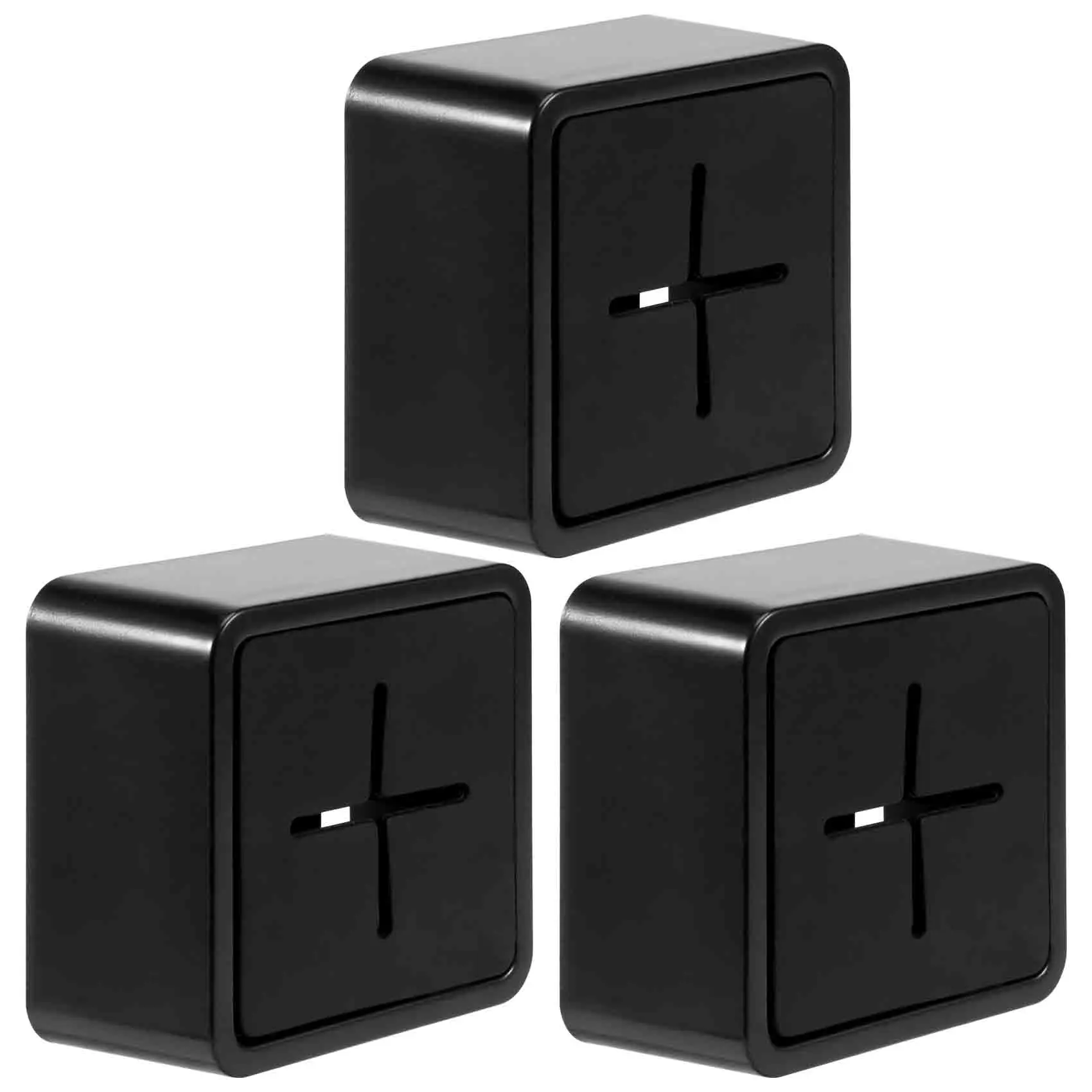 Holder For Bathroom - Self Adhesive Kitchen Towel Hanger Grabber, Wall Mount Dish Towel Hooks , 3 Pack Black
