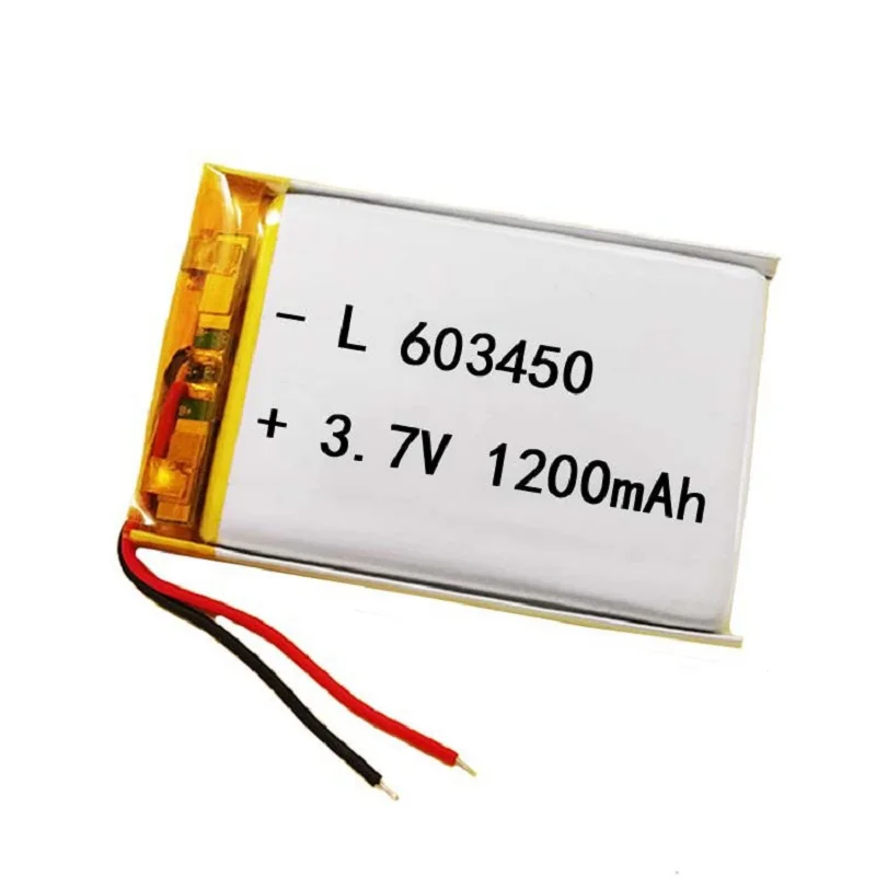 

Литий-ионный полимерный аккумулятор 3,7 в 1200 мАч 603450 для GPS PSP DVD MP4 мобильных видеоигр электронных книг PAD Планшета ПК Bluetooth динамика
