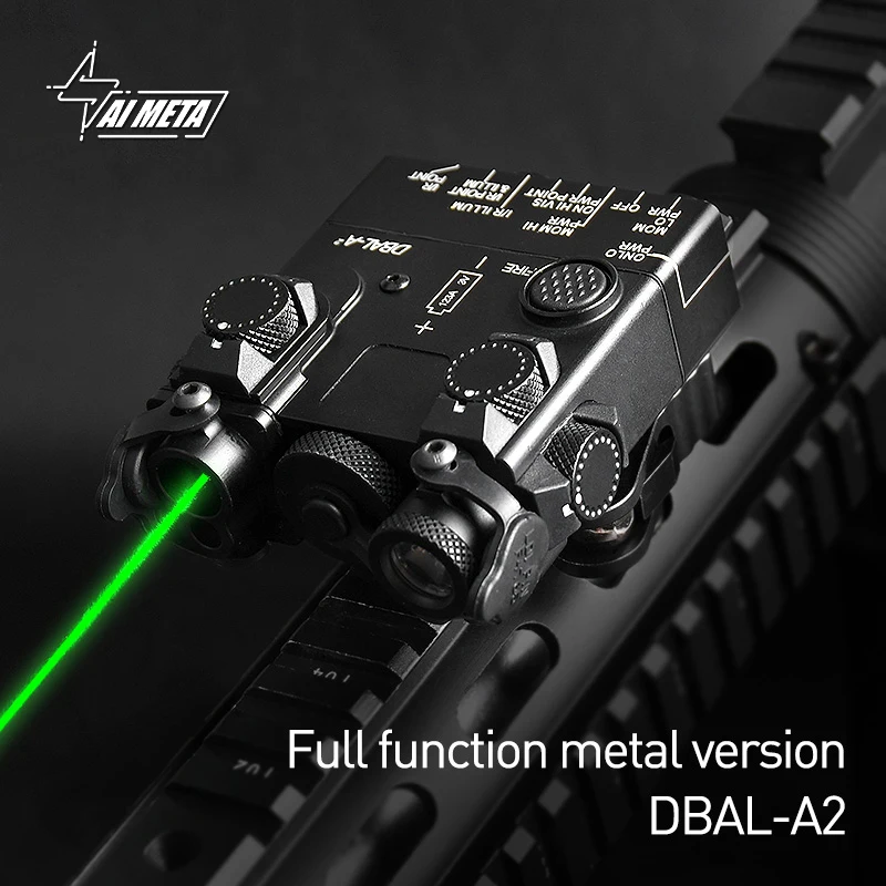 Светодиодный металлический стробоскоп с зеленым лазером 20 мм |