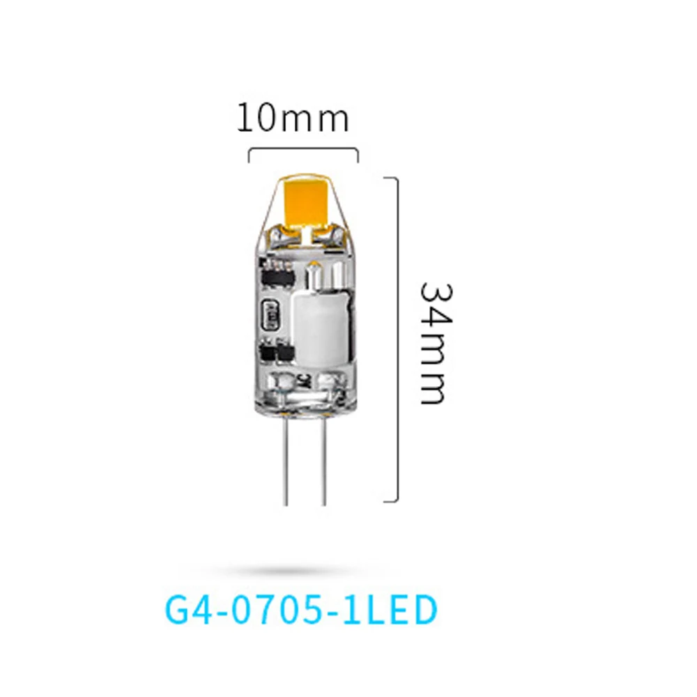 10X G4 Led Cob Силиконовая лампочка 3W 5W Dc 12V Домашняя лампа Холодная естественная белая