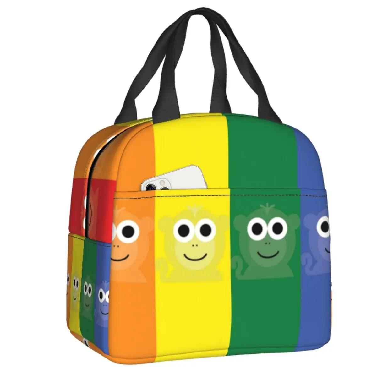

Rainbow Monkeys Celebrate Unity Insulated Lunch Bag for Women Resuable Lgbt Pride Gay Cooler Thermal Lunch Tote Camping Travel