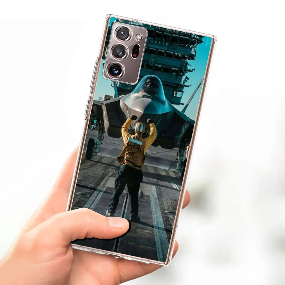 Aircraft Airplane Case for Samsung Galaxy Note 20 Ultra 10 Lite 9 8 TPU Transparent Phone Cover S23 S21 S20 FE S22 Plus A53 A52