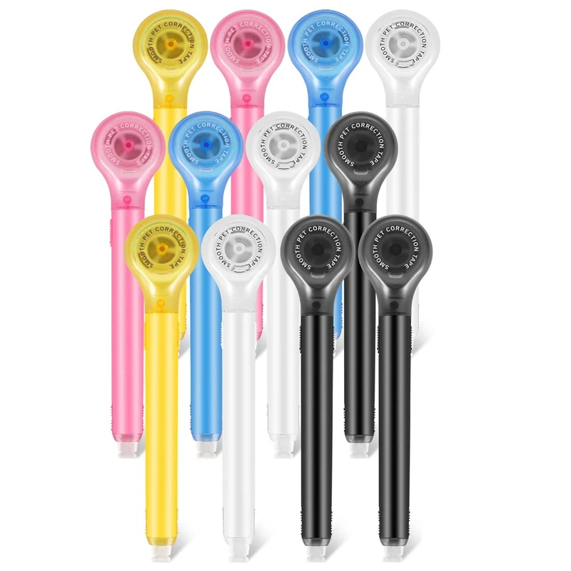 

12 Pcs Correction Tape Pen Tape Corrector White Out Correction Tape Office Supplies Error Correction Tools