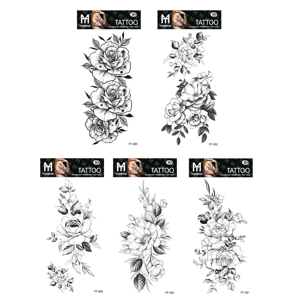 5 шт. Женская наклейка с цветочным принтом