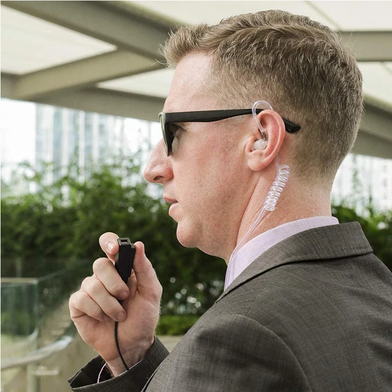 2 Pin Earpiece Headset for Motorola CP200,GP300,CLS1110,CLS1410 Walkie Talkies/Two Way Radio with Transparent Acoustic Tube