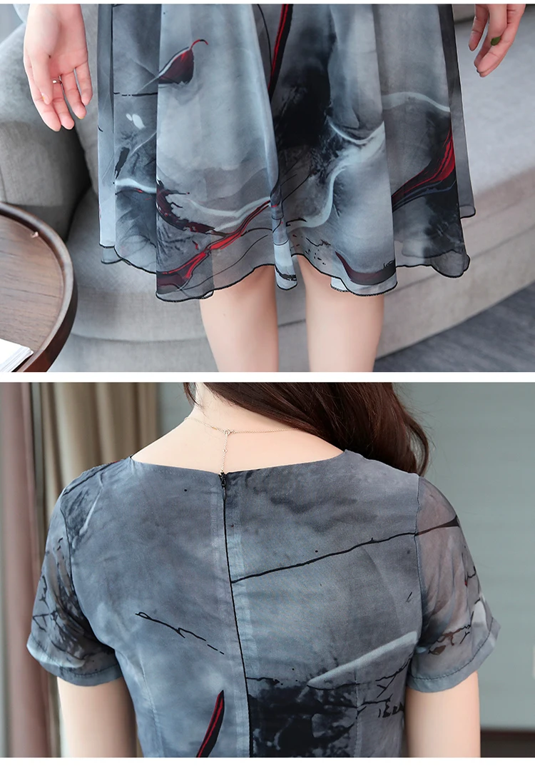 Летнее платье новинка 2022 женская одежда модное тонкое шифоновое с коротким