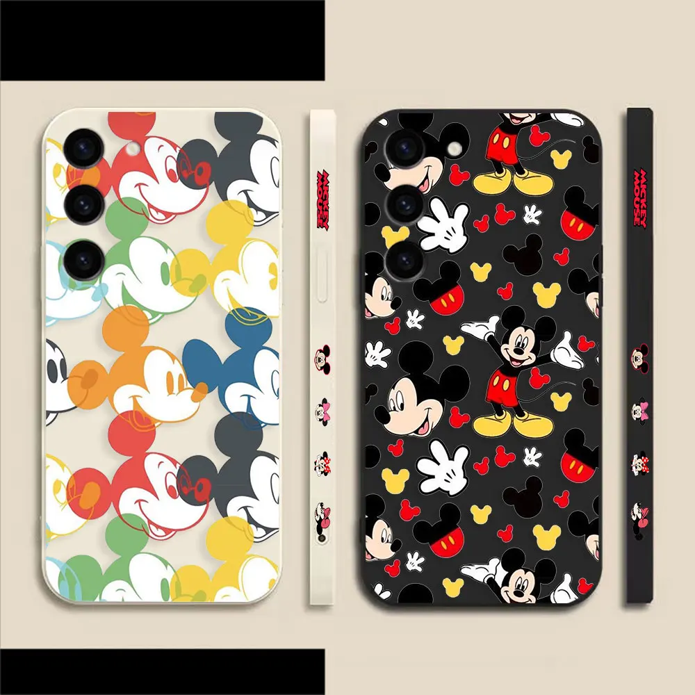 

Mickey Minnie Mouse Mange Phone Case For Samsung Galaxy S23 S22 S21 S20 FE S11 S11E S10 S10E Ultra Plus 4G 5G Colour Liquid Case