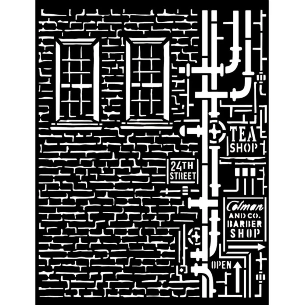 

Aviator Wall and Pipes 2022 Newest Stencils for Diy Scrapbook Photo Album Craft Paper Card Making Embossing Template Decorations