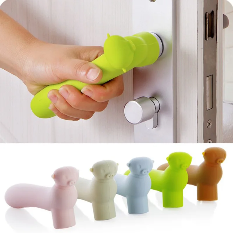 

Child Safety Silicone Door Knob Covers Door Handles Anti-collision Protective Cover Home Kitchen Accessories Key Cover for House