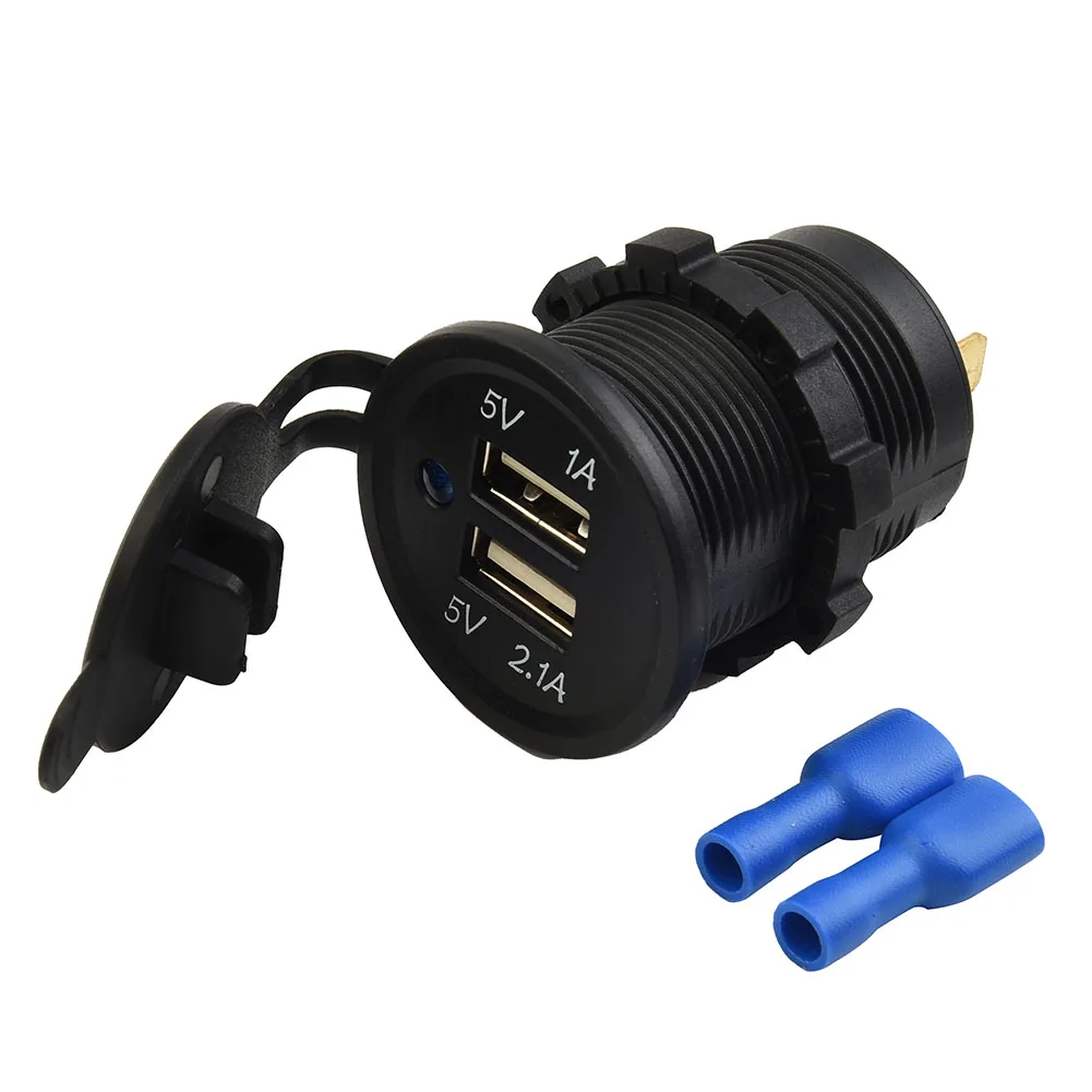 

Автомобильное зарядное устройство с двумя USB-портами, 12 В/24 В