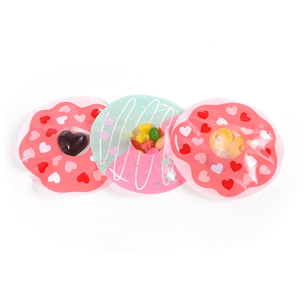

5PCS Star Doughnut Gift Bags Transparent Candy Gift Bags Plastic Dragee Baptism Box Birthday Party Wedding Ziplock Packaging
