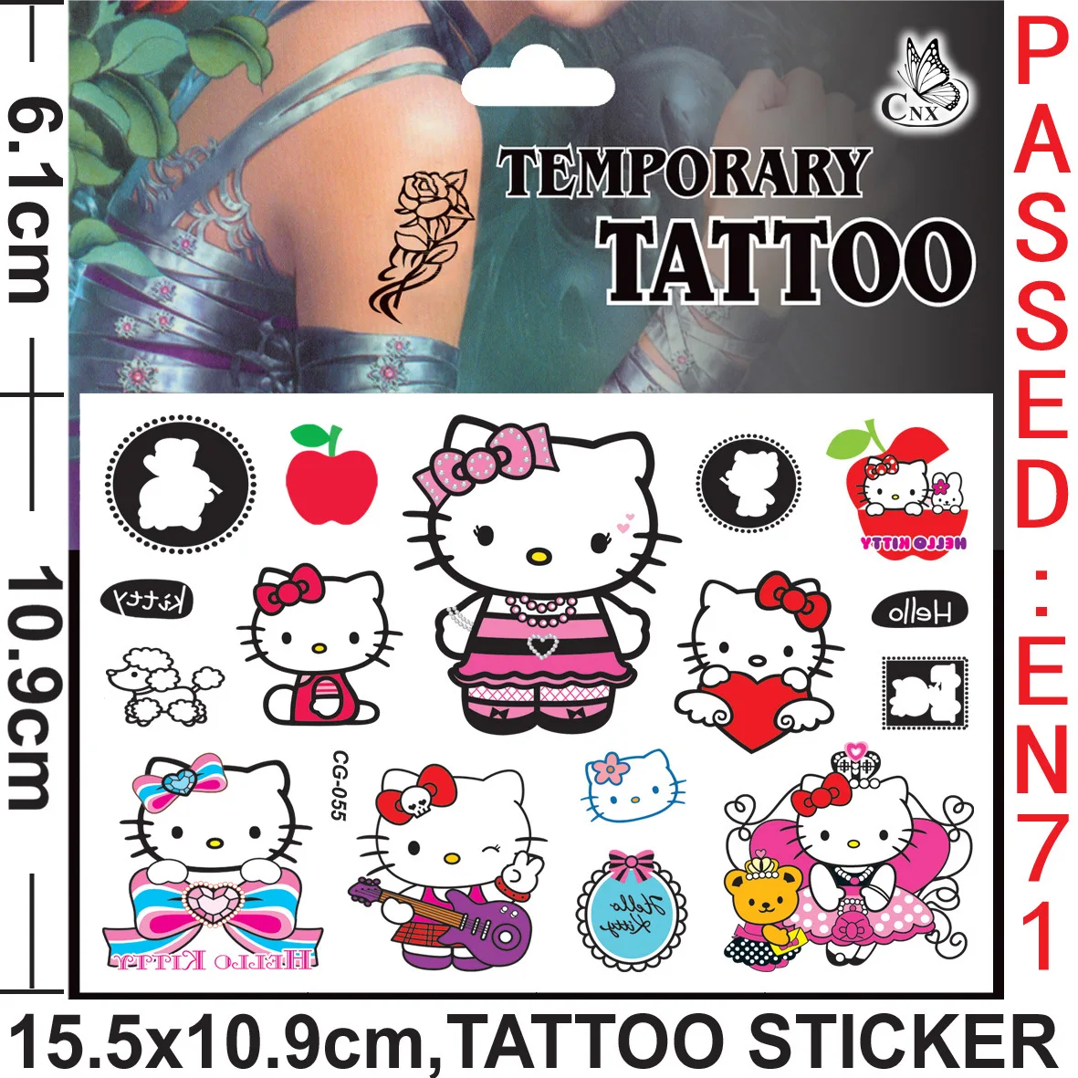 Новый милый стикер Hello Kitty с котом наклейка на ноутбук скейтборд стакан водой