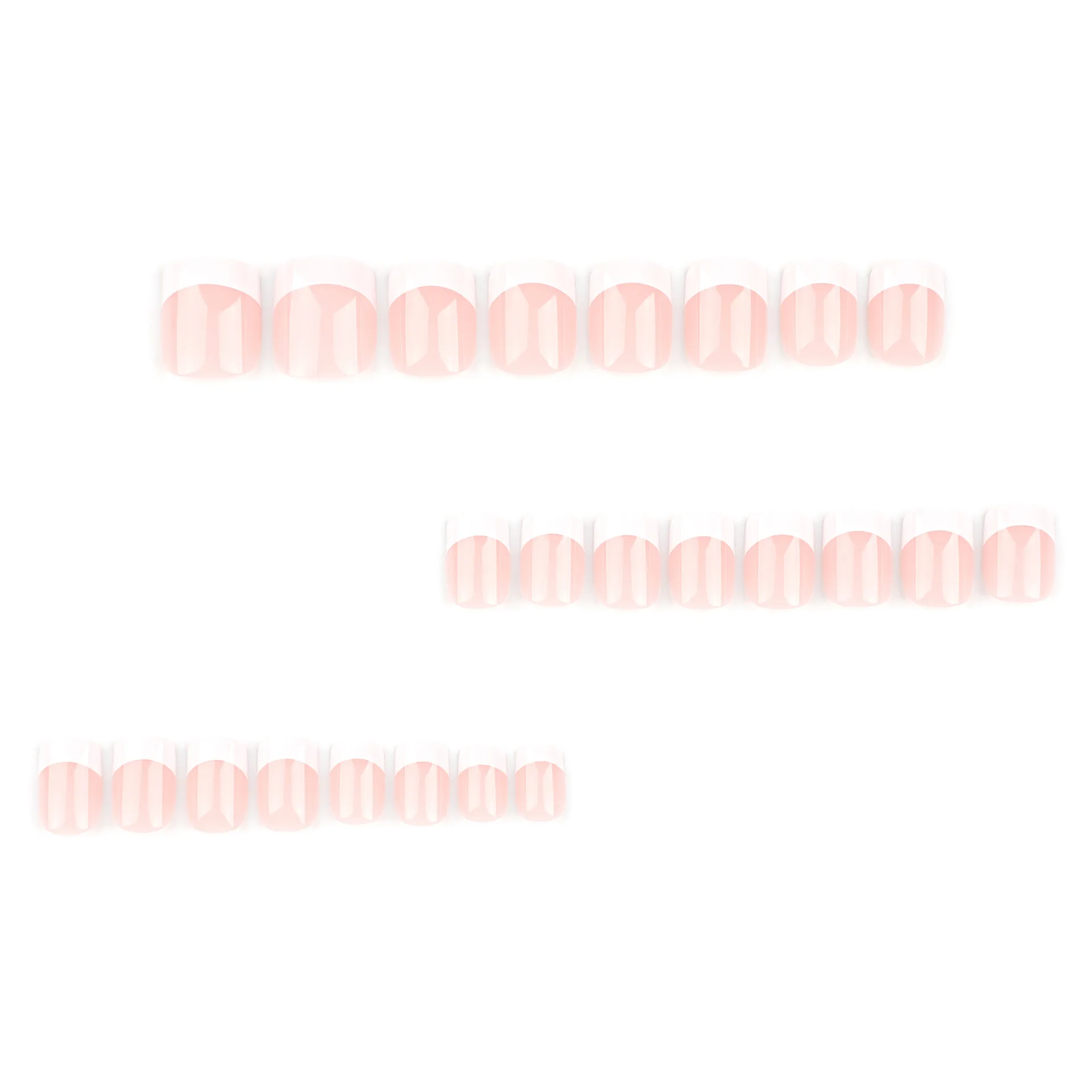 24 шт./коробка накладные ногти с белыми краями