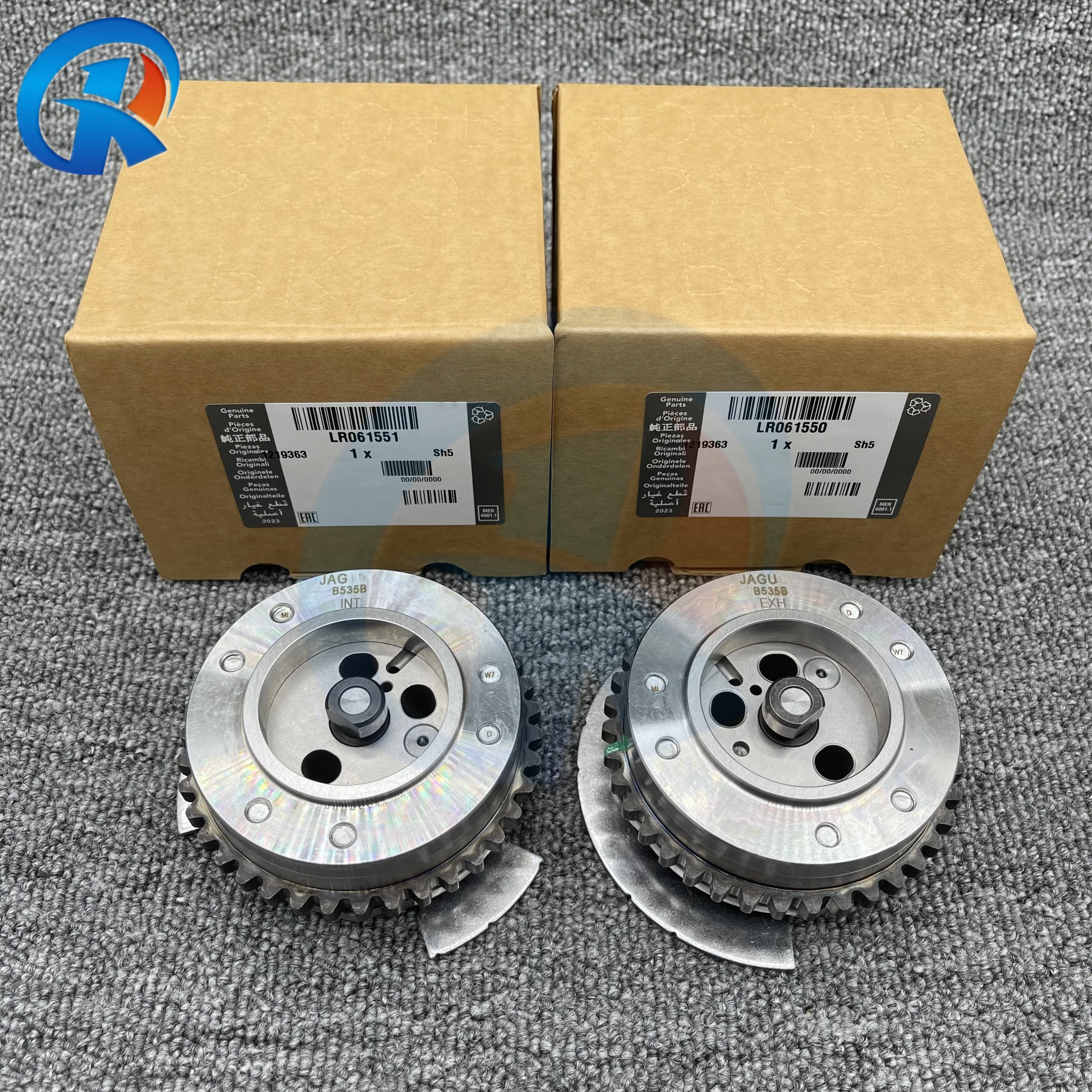 

LR061551 LR061550 Звездочка распределительного вала, впускной и выпускной механизм с регулируемой газораспределением для Jaguar XJ/XF Land Range Rover Sport LR4 5.0L V8