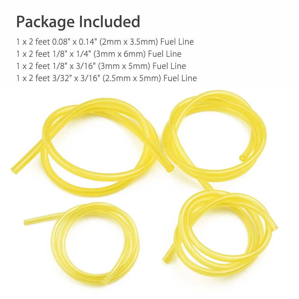 

Fuel Pipe Hoses With 4 Sizes For Ordinary 2-stroke Small Engines Suitable For Chain Saws, Blowers, Weeder Trimmers (yellow)