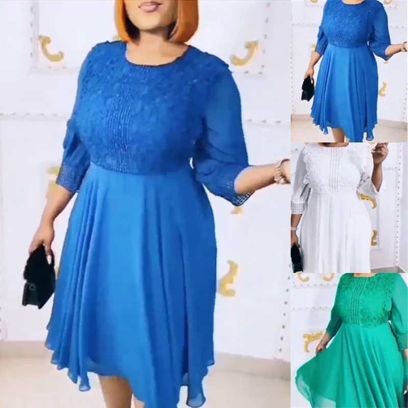 

Платье-миди летнее однотонное с коротким рукавом и высокой талией