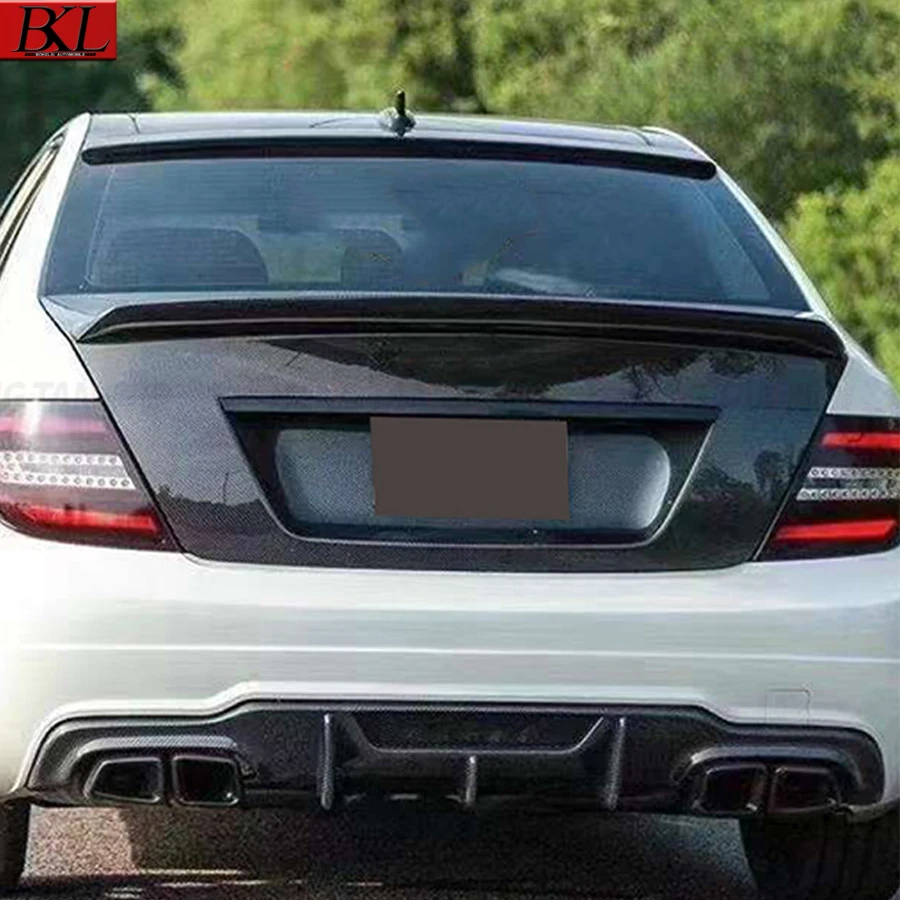 Для Mercedes Benz C Class W204 C63 C43 C200 C260 12-14 автомобильный задний бампер из углеродного