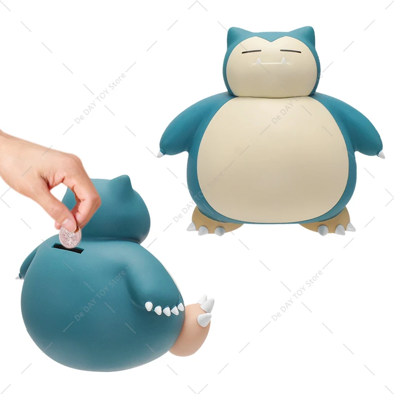 

Pokemon Snorlax Money Box Action Anime Figures Pokect Monster Cartoon Vinyl Snorlax Coin Piggy Bank Collection Model Kids Gifts