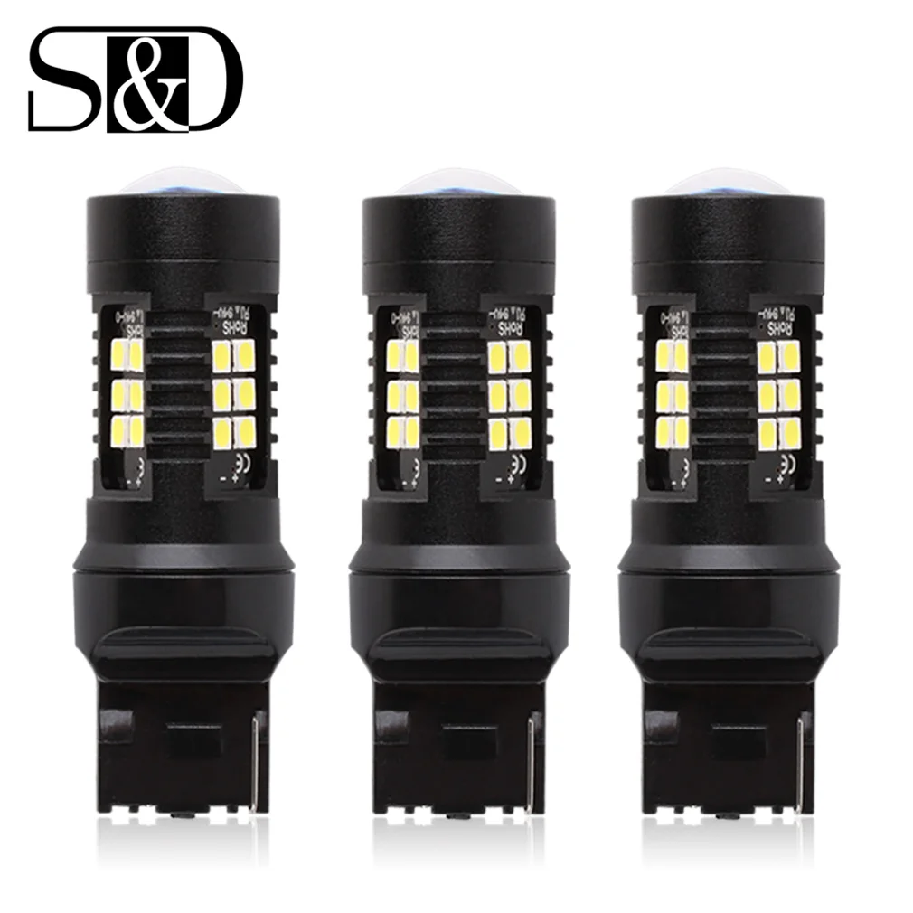 

T20 W21W LED W21/5W LED WY21W 7440 7443 Светодиодная лампа T25 3157 P27/7W Автомобильный стоп-сигнал заднего хода указатель поворота Белый Красный Желтый 12 В