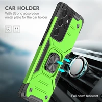 shockproof phone case for samsung galaxy note8 note9 note10 note20 plus ultra lite ring kickstand magnetic car holder back cover