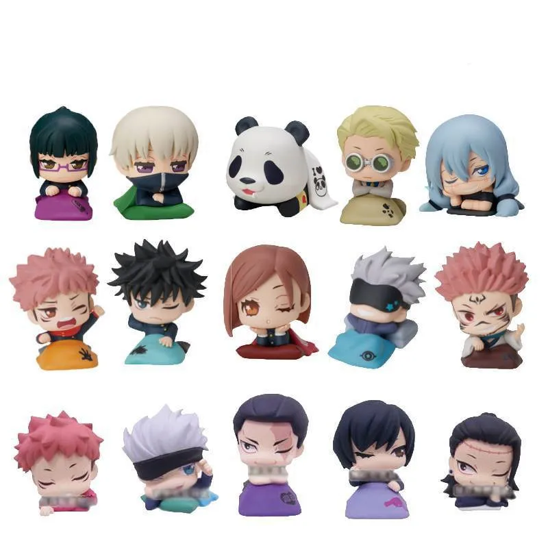 

Jujutsu Kaisen Sleeping Gojo Satoru Itadori Yuji Anime Action Figure PVC Model Kawaii Q Version Doll Toys Birthday Gift for Kid