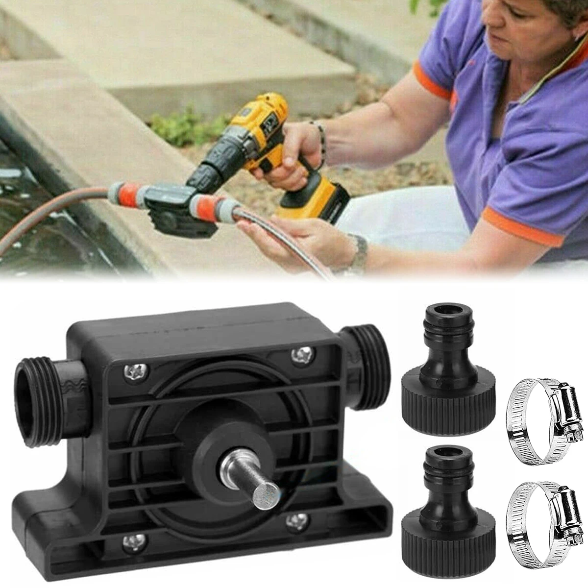 

Portable Electric Drill Pump Diesel Oil Fluid Water Pump Mini Hand Self-priming Liquid Transfer Pumps Home Garden Outdoor Tool