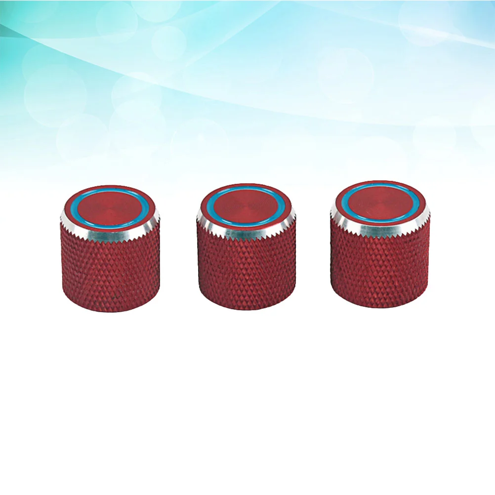 3 PCS Red Guitar Bass Knobs Volume Tone Electric Control Cap Tuning Cool Amplifiers