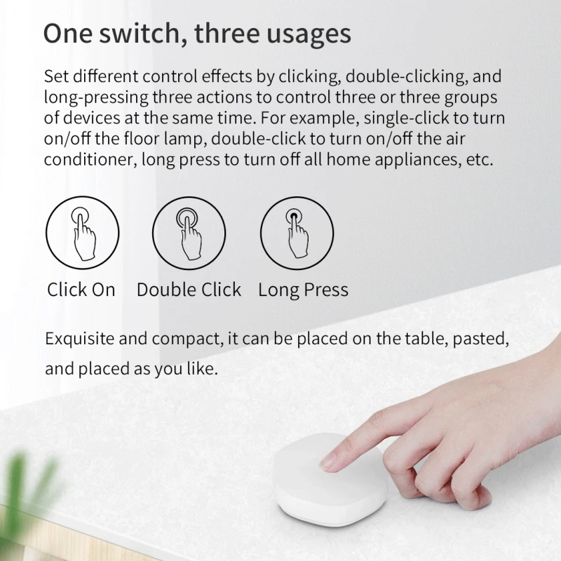 

Кнопочный выключатель Tuya ZigBee, беспроводной USB-контроллер для ключей с дистанционным управлением, несколько сцен связи, умный переключатель, автоматизация на батарейках