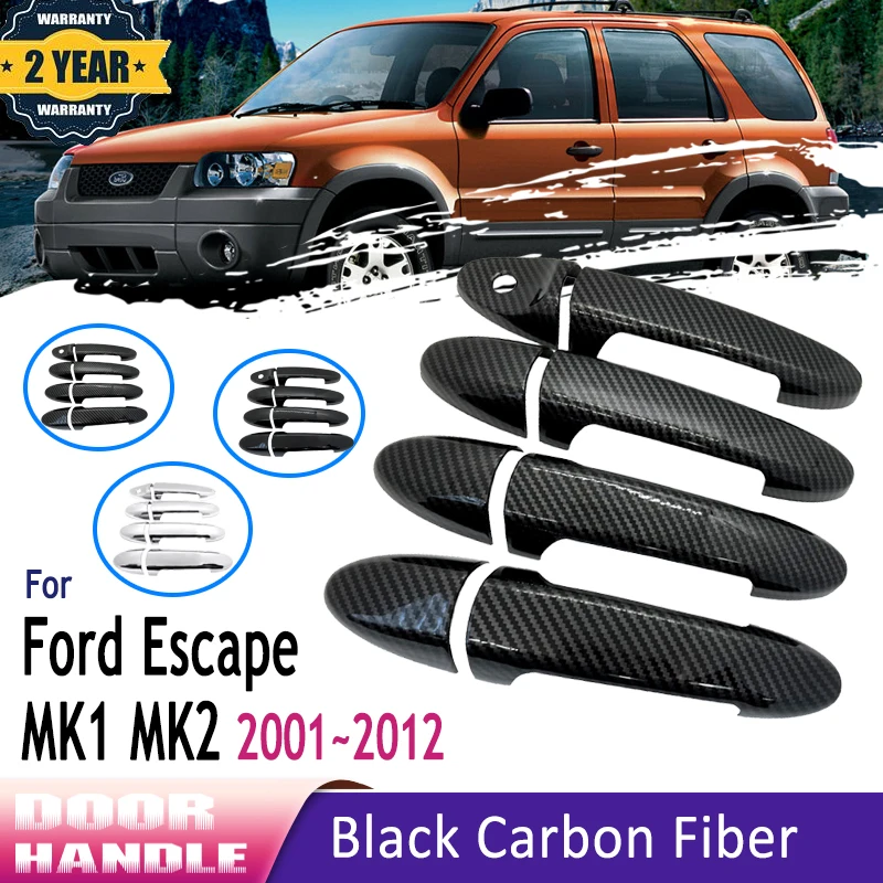 

Carbon Fiber Exterior For Ford Escape MK1 MK2 2001~2012 2007 2008 Mercury Mariner Scratch Protector Stickers Car Accessories Set