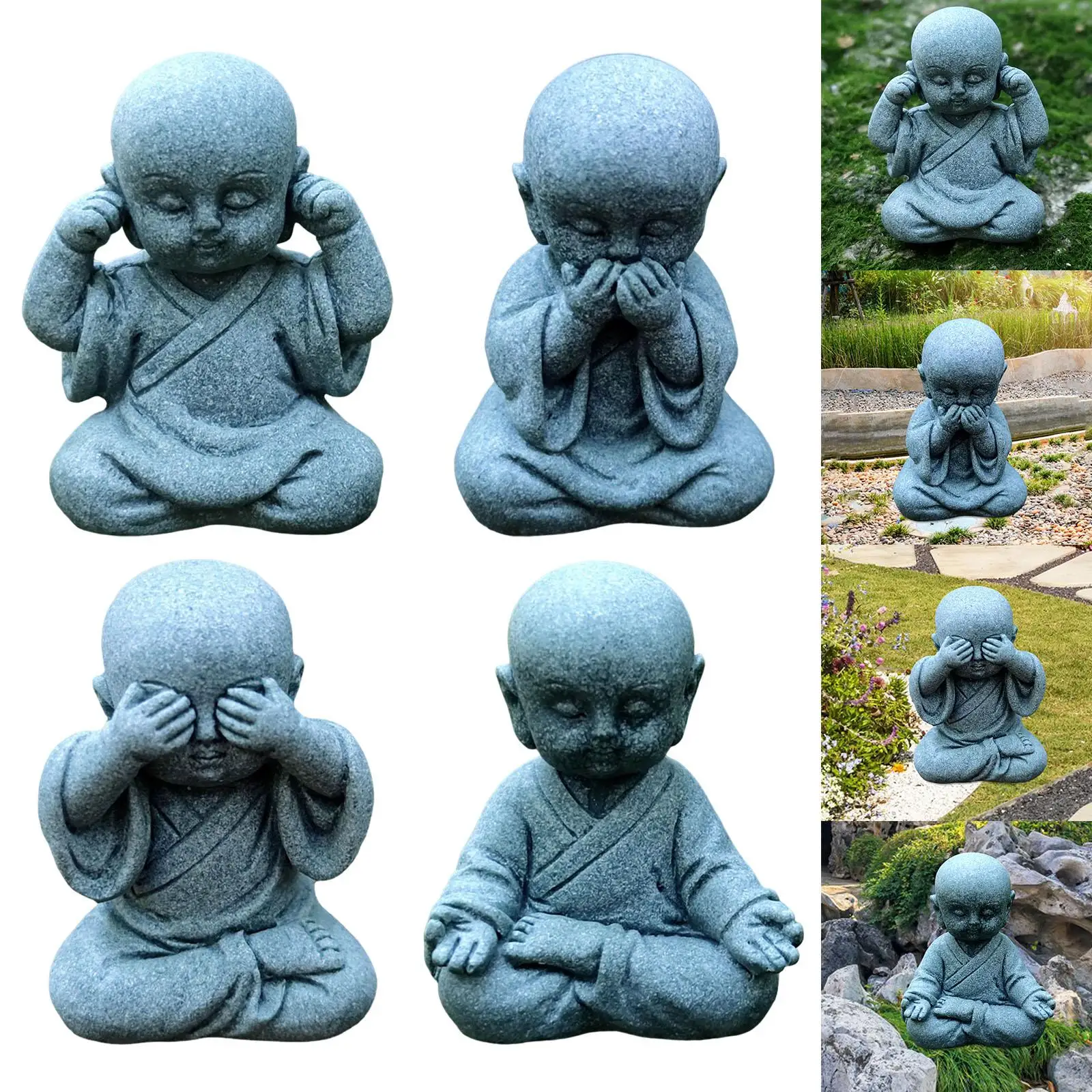 Мини-статуя Будды коллекционный предмет маленькая фигурка монаха для стола