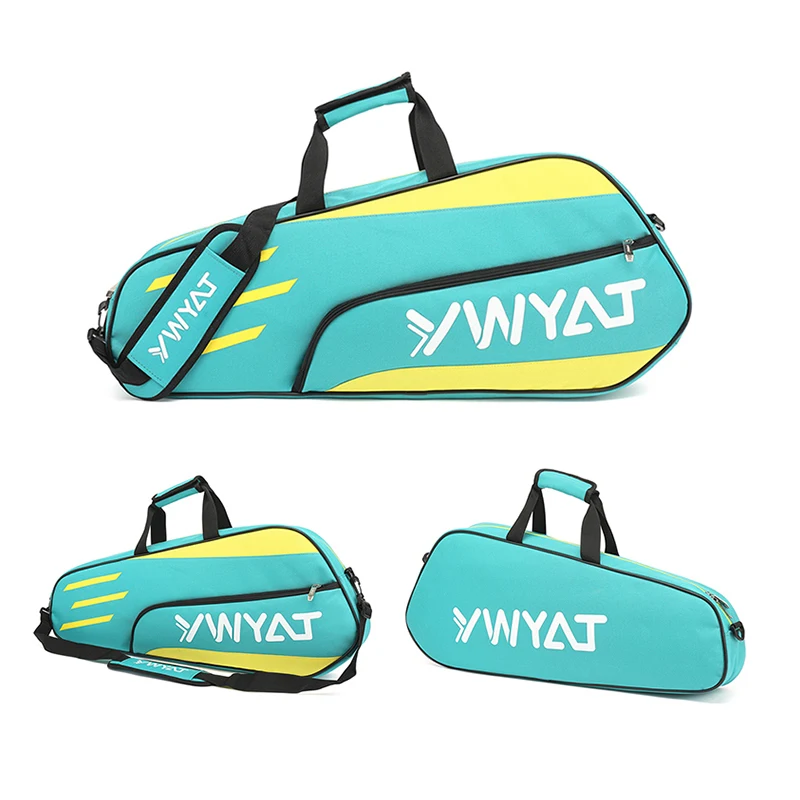 YWYAT Gym Bag 3 Rackets Badminton Cover Bag Thickened Nylon Material Handbag Shoulder Multifunctional Badminton Sports Bags