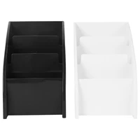 storage box desktop caddy table organizer container for home office black white