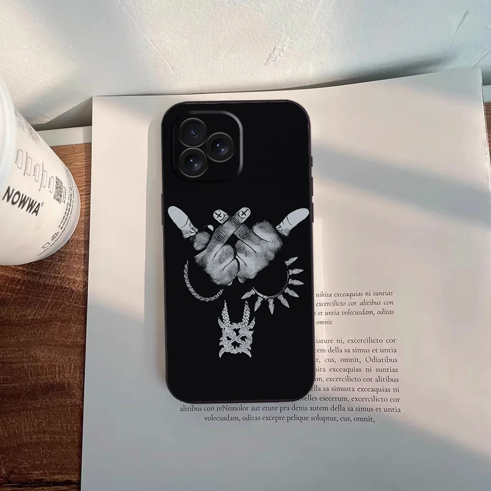 N-Narcissist O-Opium Carti Ken Carson Phone Case for iPhone 12 11 13 14 15 16 Max Pro Plus Black Soft Silicone Cover