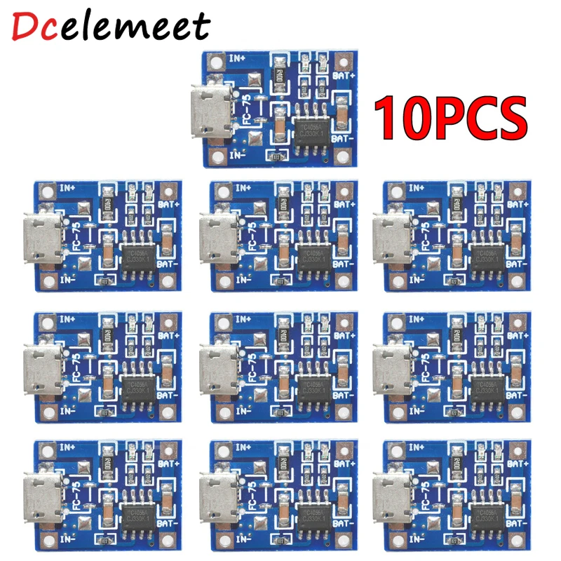 

1/5/10pcs Micro USB 5V 1A 18650 TP4056 Lithium Battery Charger Module Charging Board With Protection Dual Functions 1A Li-ion